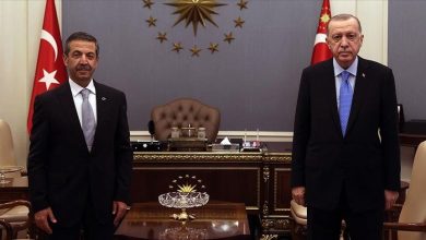 الرئيس أردوغان يستقبل وزير خارجية شمال قبرص التركية