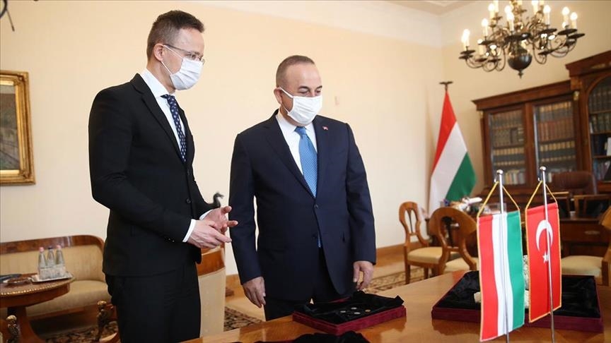 وزير الخارجية التركي يلتقي رئيس الوزراء المجري في بودابست