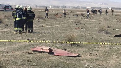 سقوط طائرة استعراض عسكرية بولاية قونية