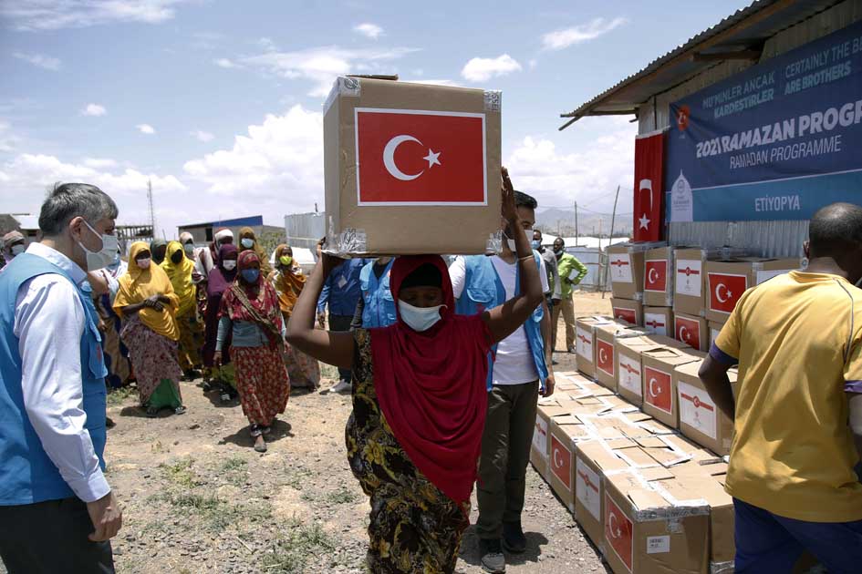 قدّم وقف الديانة التركي، مساعدات